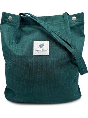 Women's Dark Green Shoulder Bag Buckets Totes Handbag Big Capacity For Work